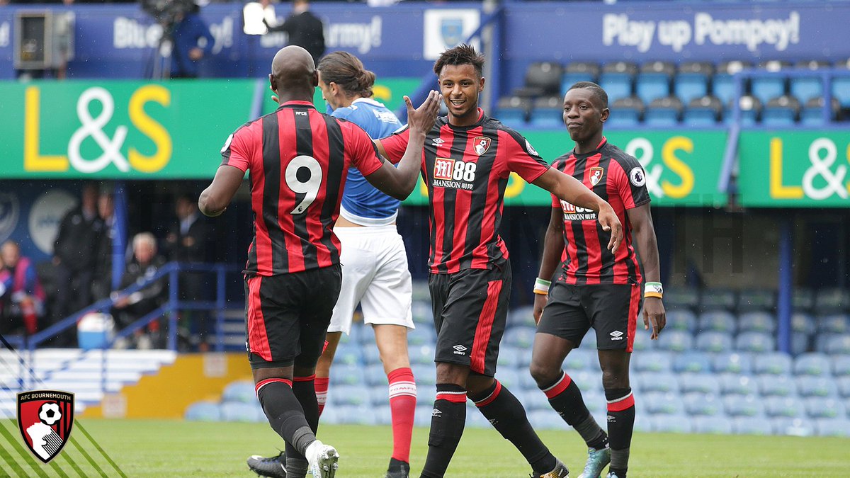 afcbournemouth's tweet photo. FULL TIME: @officialpompey 1-2 #afcb. Mousset and Afobe with the goals, as we make it two wins from two in pre-season.

#PORBOU https://t.co/ZBwIiDRgGk