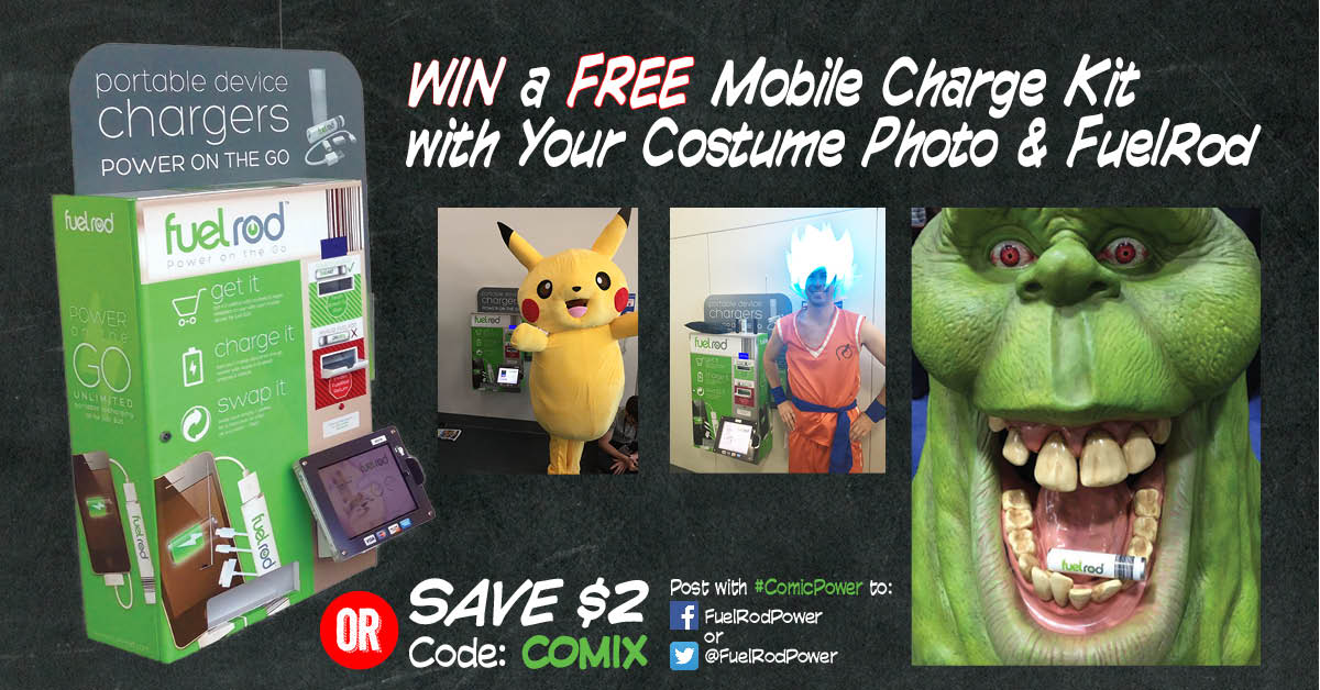FuelRodPower's tweet photo. FREE STUFF! Post your @Comic_Con CosPlay Pix with FuelRod & #ComicPower to Win FREE Mobile Charge Kit @SDConventionCtr #SDCC2017 https://t.co/VH3bdsUaku