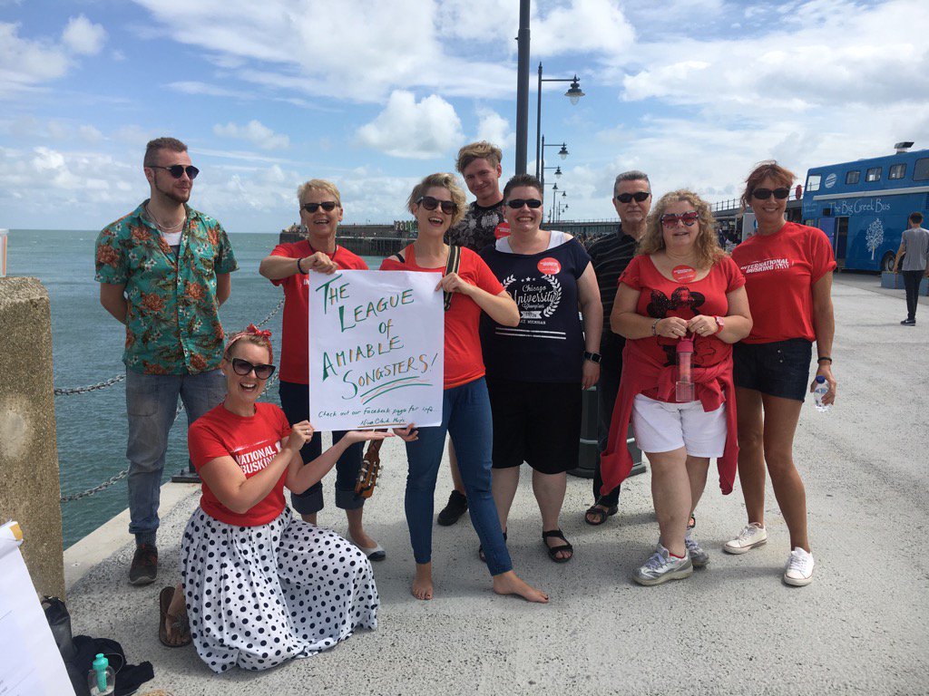 #InternationalBuskingDay #FolkestoneHarbourArm #LeagueOfAmiableSongsters