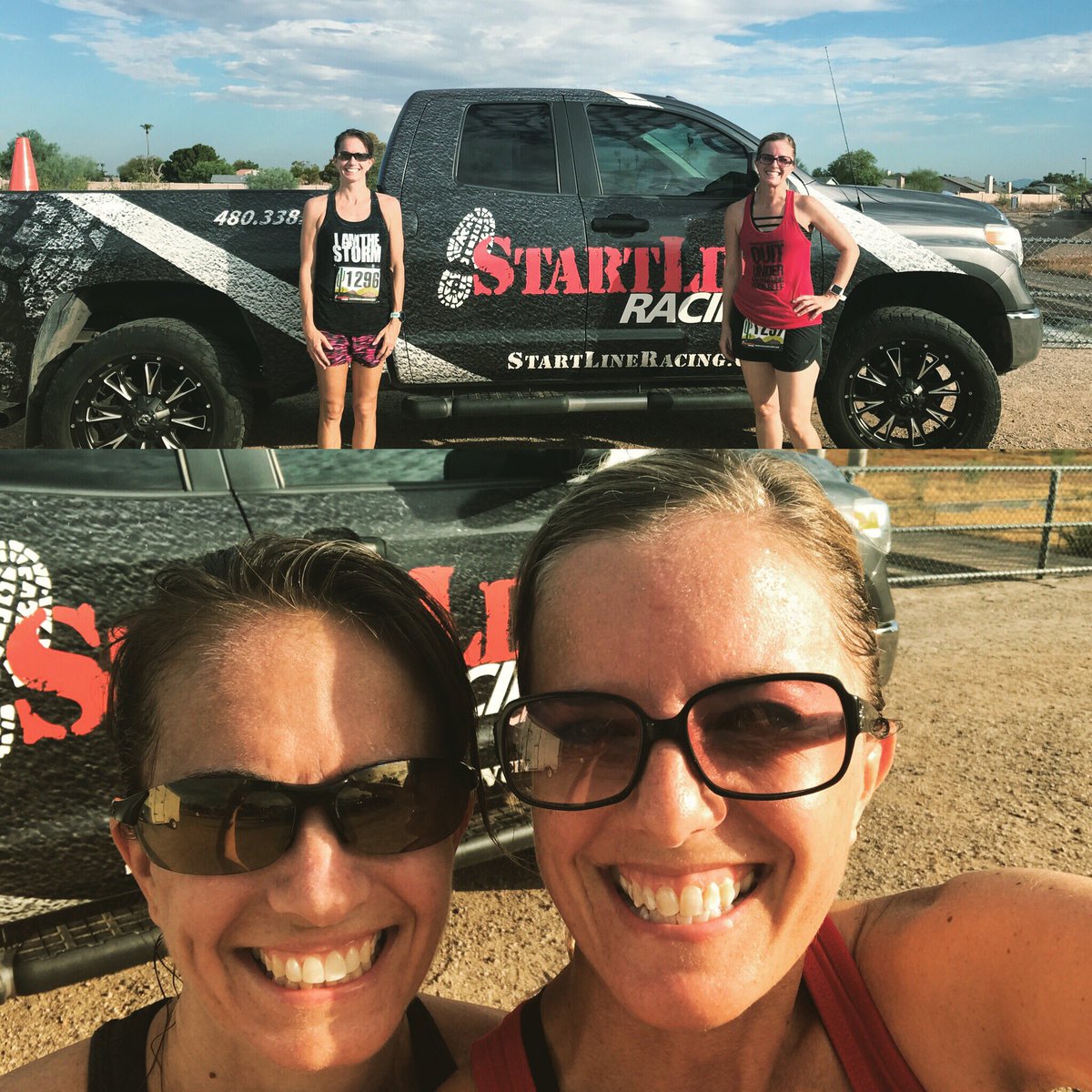 Running in the heat and humidity because what else is there to do at 6:30am in Arizona?  #2moretogo #cheerleaderpose #chickenwing