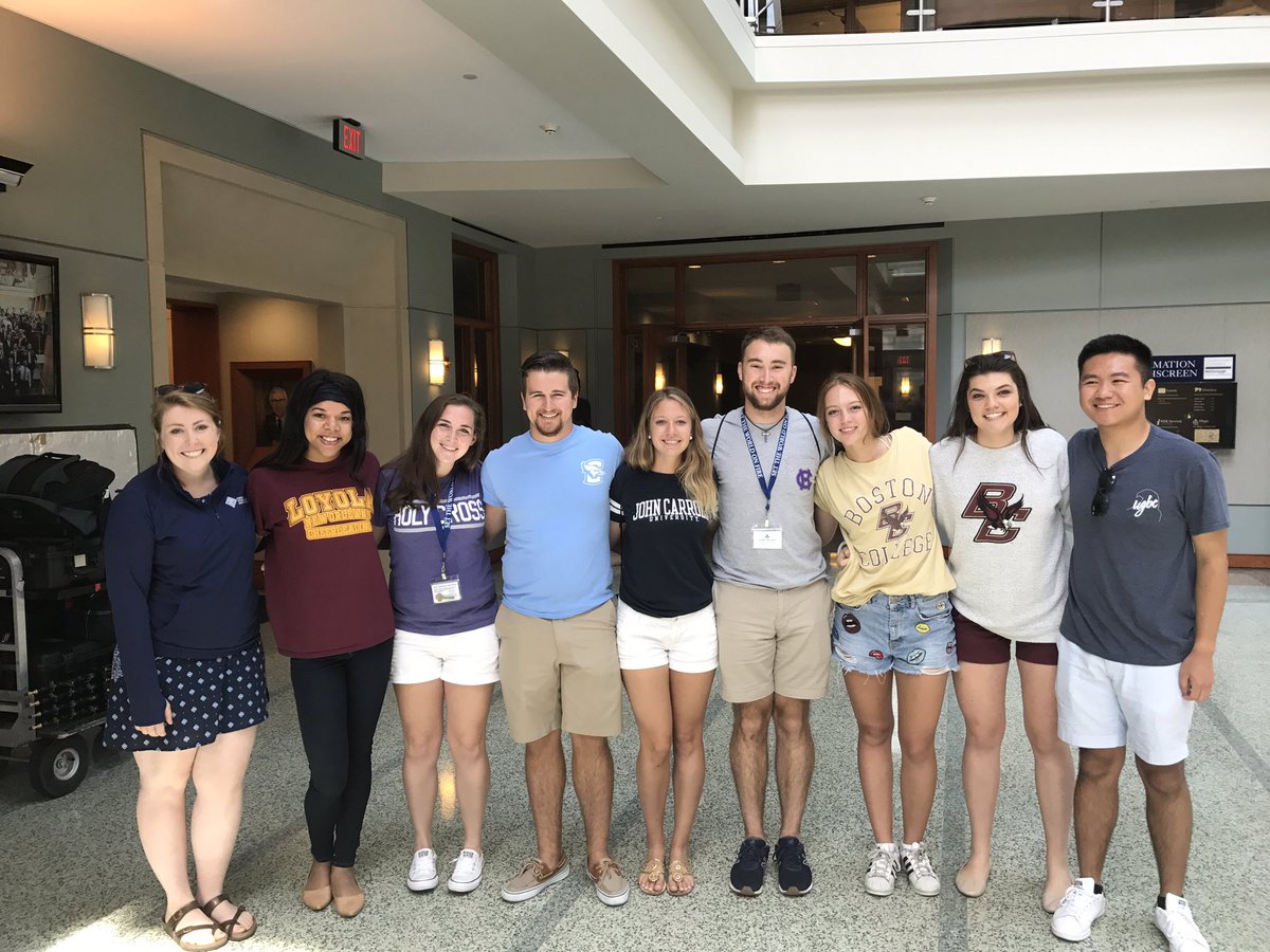 jesuitcolleges's tweet photo. Filming on our new #JesuitEducated video is taking place this weekend @Georgetown during #NJSLC; see how many schools you can spot! https://t.co/K9U1VEtSf8