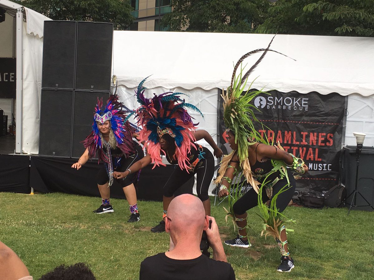 sheffcarnival's tweet photo. @reggaecize troupe at the #peacegardens @tramlines #Tramlines2017 #sheffieldissuper #Sheffield #sheenafit #sheffieldcarnival #2Toshine https://t.co/ykC0TKq8Ml