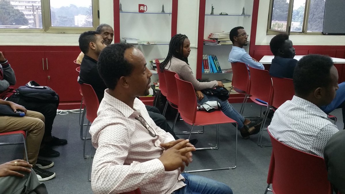 YouhanesMagok's tweet photo. 2nd day presentation at American Center. AYEI-Ethiopia office will be stabilised. @USEmbassyAddis @AyeiAfrica @USAIDEthiopia @Foundation_AU https://t.co/OkNAsgwxwG