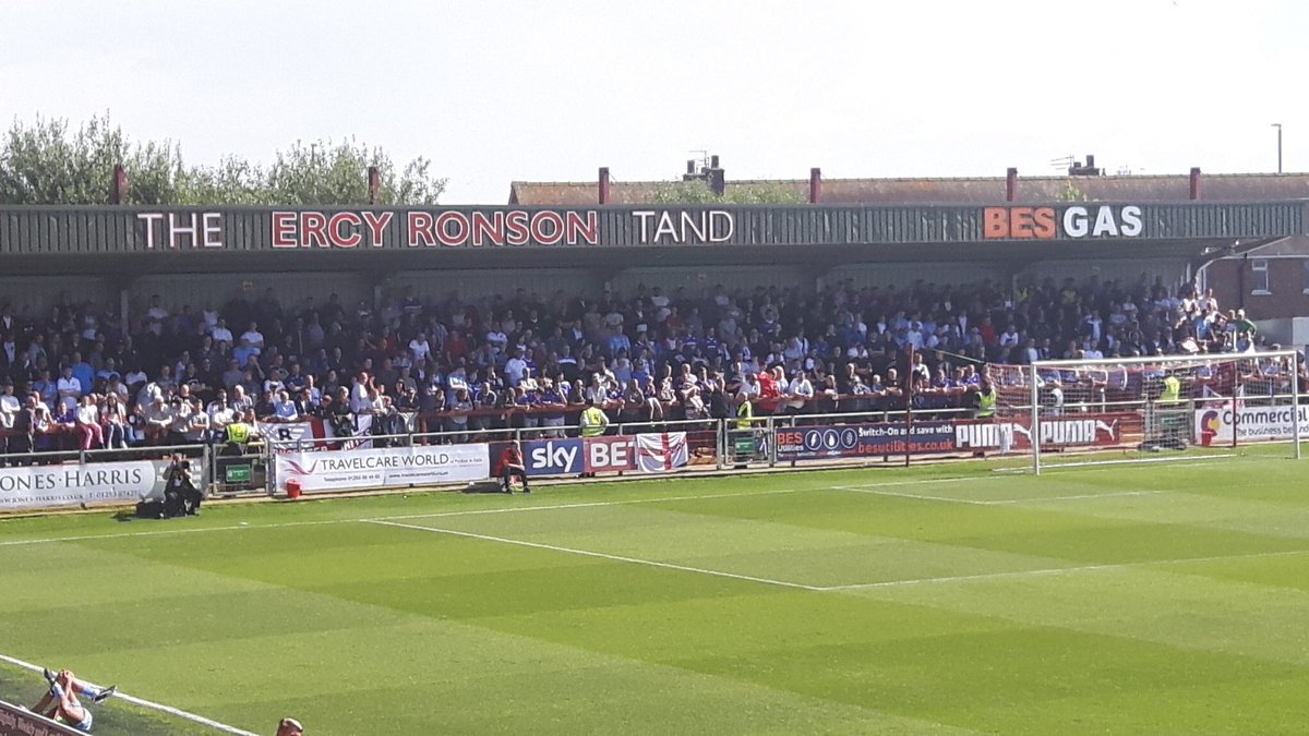 footyawayday's tweet photo. Bolton fans at Fleetwood today 
#bwfc https://t.co/K9IwRRjKGS