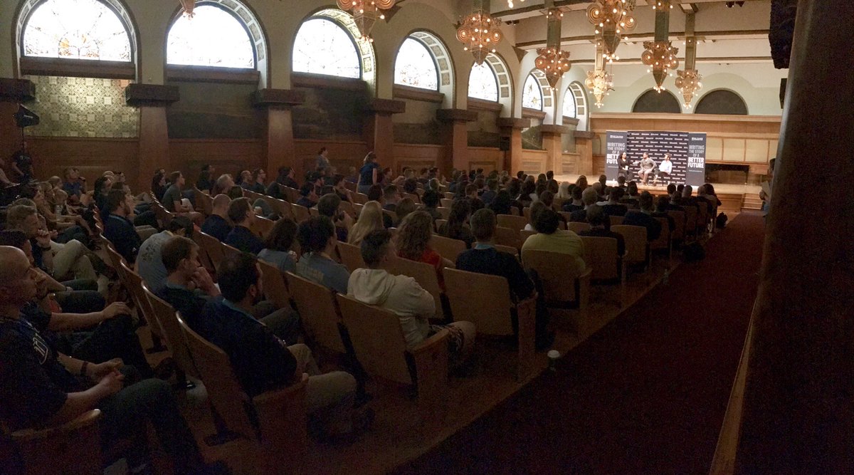 LeoShane's tweet photo. Panel on veterans and filmmaking now at the @pattillmanfnd #PTLS2017 summit. Lots of talk about authentic stories vs Hollywood pressures. https://t.co/7nxERYyY0C