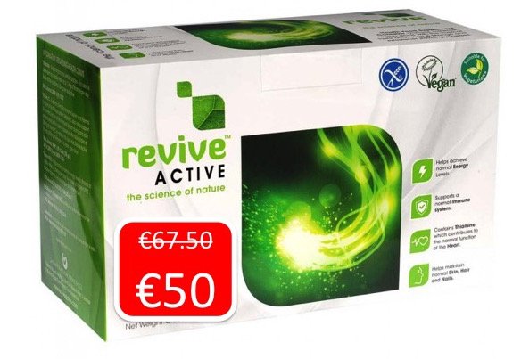 corkpharmacist's tweet photo. #reviveactive @ReviveActive SALE NOW ON. BIG SAVINGS ON REVIVE ACTIVE WHILE STOCKS LAST #HealthyLiving #healthylifestyle https://t.co/CYrrDCqOz1