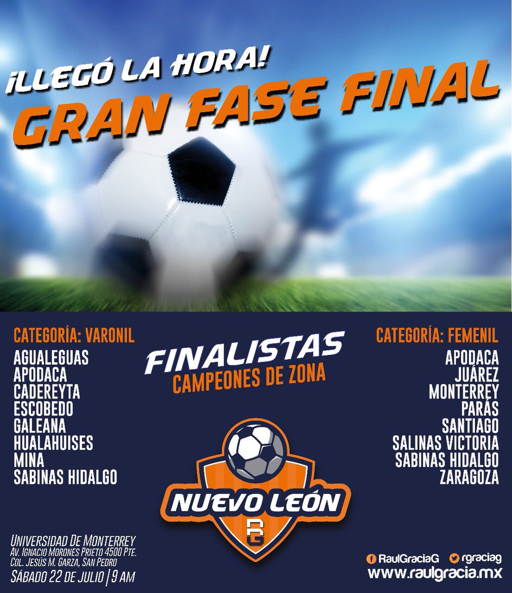 rgraciag's tweet photo. En el arranque de la fase final con los campeones de zona para definir el campeón de la #CopaNL 🏆 #Torneo2017 ⚽️️ https://t.co/ihZFypW6gl