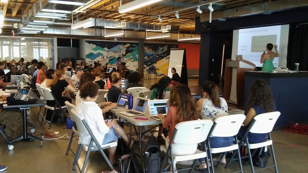 aaceetje's tweet photo. Back at @hearmecode , and this time as a Teaching Assistant for Lesson 1 #Python. Love it! Too hot outside anyway! https://t.co/LWruYZOMjb