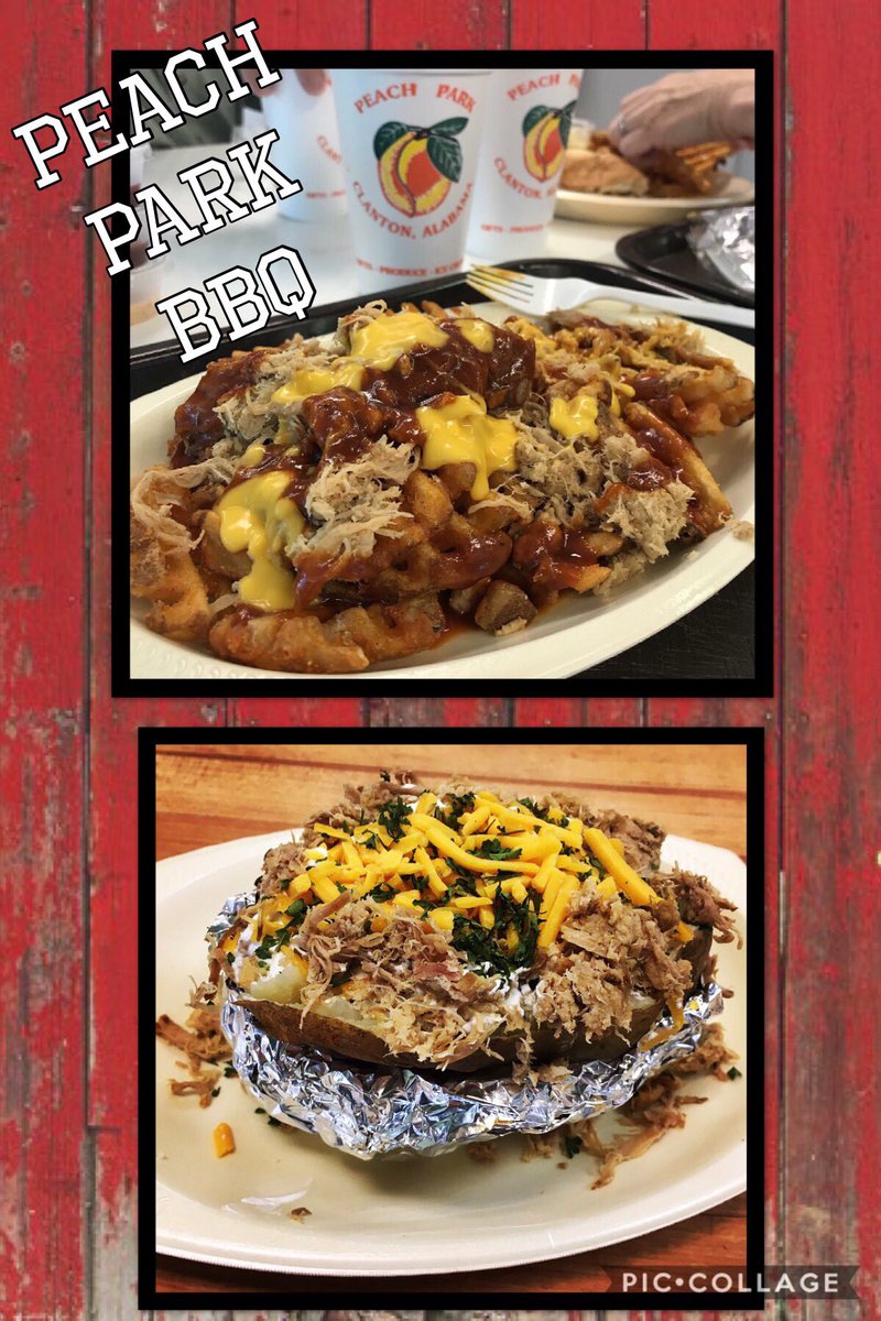 peachpark205's tweet photo. Two of our Peach Park BBQ favorites - Loaded BBQ Cheese Fries and Loaded BBQ Potatoes 😜 #alabamabbq #southernweekend #alabamafood #peachpark https://t.co/gappzUHgyJ
