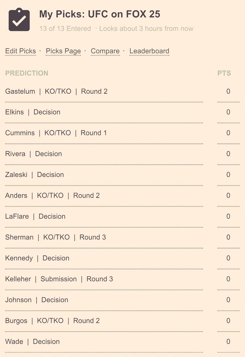 ChaneyProject's tweet photo. My final picks for #UFConFox #WeidmanVsGastelum #UFC #Freebet #FightPicks #MMA #DraftKings #LATB https://t.co/FNwUJsEctt
