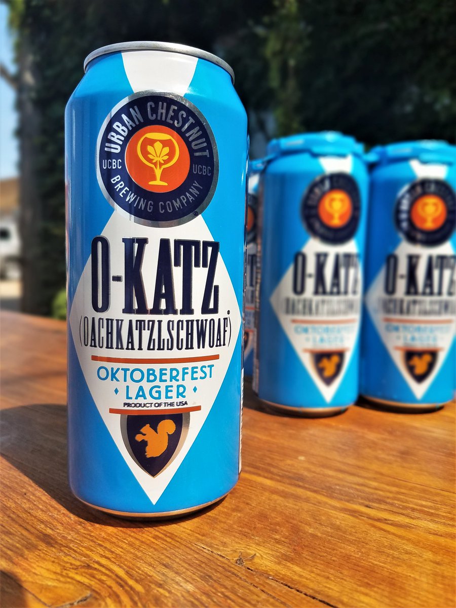 urbanchestnut's tweet photo. O-Katz out of the bag! Our Brussels Beer Challenge Gold Medal-winning Oktoberfest hits shelves 8/1 in lidless 16oz cans! No stein required! https://t.co/mdBCFE3SsE