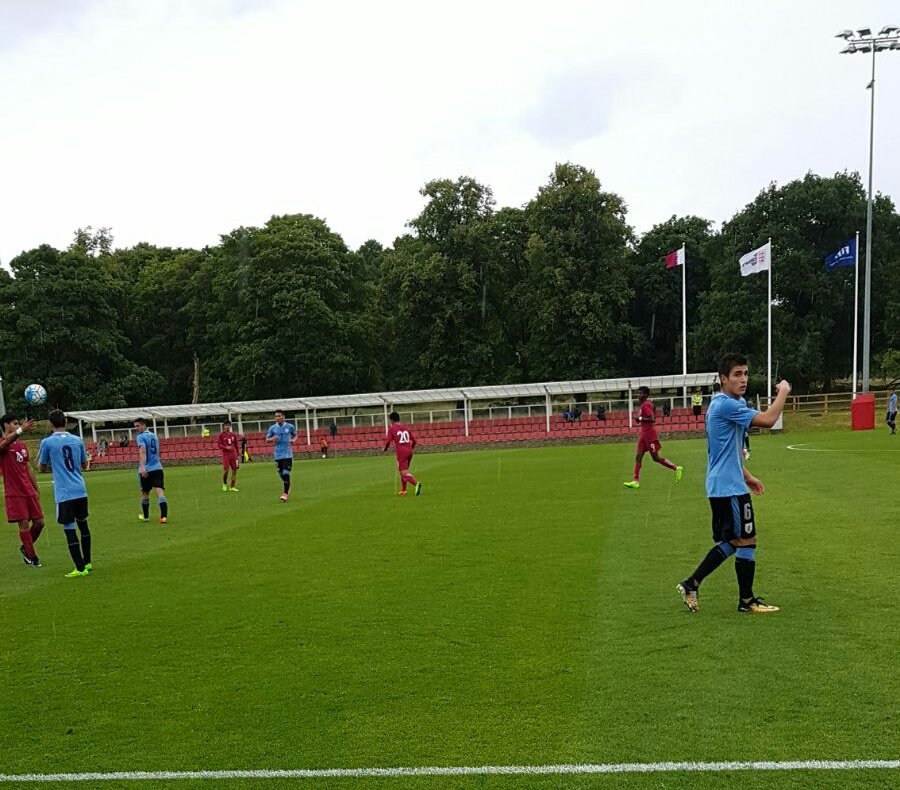 Uruguay's tweet photo. #Sub18 | @Uruguay le gana 1-0 a Catar en St. George's Park (Birmingham) con gol de Brian Ocampo. https://t.co/U4KqjQlJc3