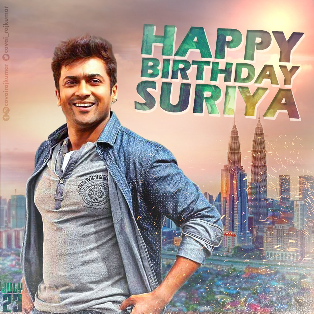 covai_rajkumar's tweet photo. Quick DP Editz For #Suriya BDay...
#July23 #HappyBirthdaySuriya
#HBDDearSuriya
#RajEditz https://t.co/2CWOV7g3qU