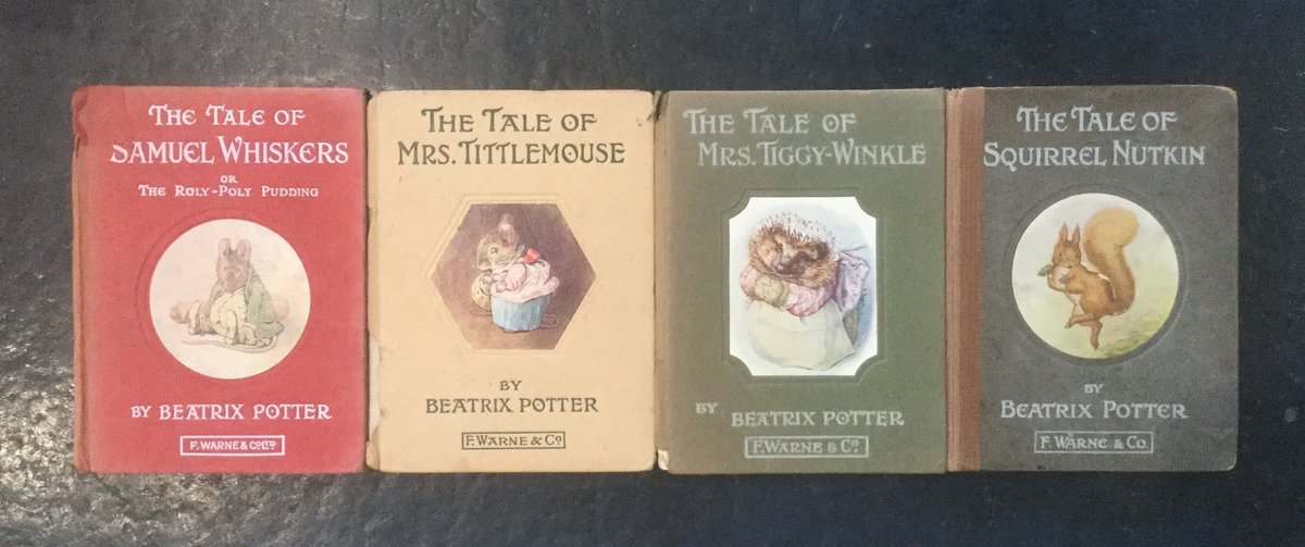 BookshoponHeath's tweet photo. Today's pre-WWI finds: showing a bit of wear &amp; tear but almost certainly in better shape than I will be at the same age.
#beatrixpotter https://t.co/MEV1q1RmPc