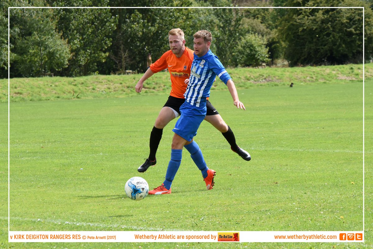 WetherbyAthFC's tweet photo. 📸 PHOTO: Liam McEntee opens the scoring for Wetherby Ath Res against @KDRFC Res. ⚽️ Wetherby Athletic AFC are sponsored by @redlionwetherby https://t.co/EFjo4zidnF