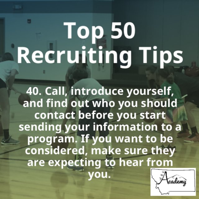 406_Academy's tweet photo. #AcademyRecruitingTips #TurnYourDreamIntoReality #StudentAthlete #406Academy #recruiting #Motivate https://t.co/vBfQ7Npcop