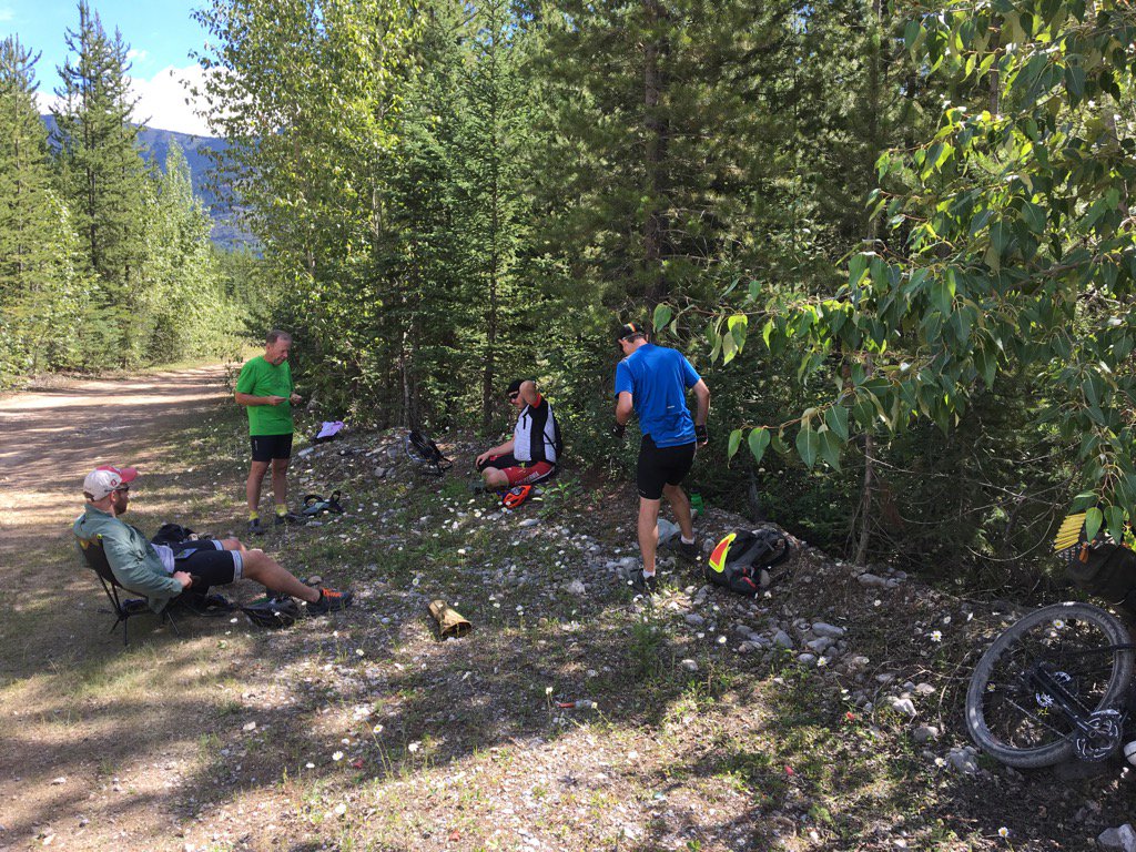 Lunch break before rolling into Elkford BC