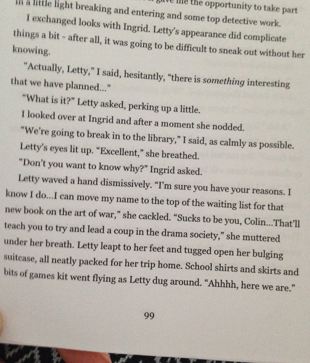 LLMonts's tweet photo. Reading @lauraclarewood's new #PoppyPym draft, which positively crackles with wit & warmth. Here, my favourite character Letty steps up... https://t.co/EyBBJBQ9Eh