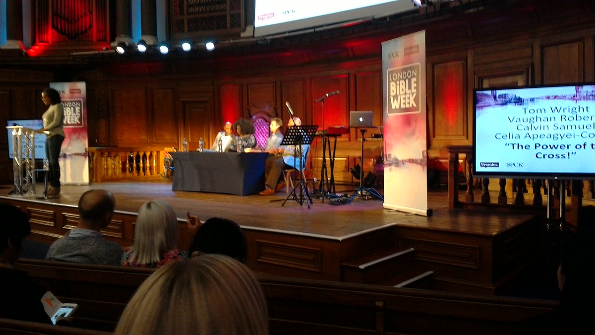 mikefucella's tweet photo. #LondonBibleWeek Expert panel tonight, including Tom Wright, Calvin Samuel, Vaughan Roberts & Celia Apeagyei-Collins https://t.co/0FqL1xpVR6