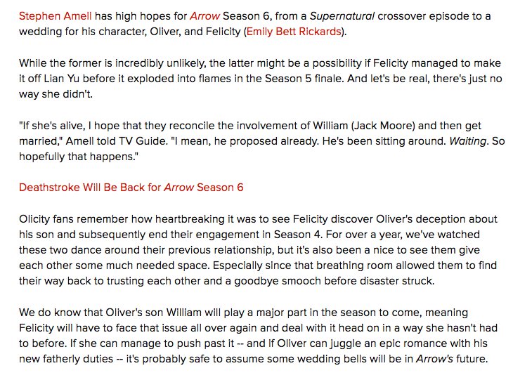 Arrow's Stephen Amell is Hoping for an Olicity Wedding in Season 6 tvguide.com/news/arrow-ste…