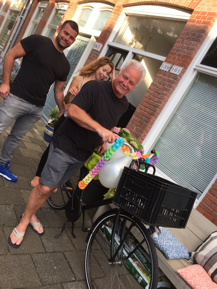 sheena_byrom's tweet photo. Arrived in Holland - what a surprise! PB has a new 🚴🏾 for his birthday 💥🎉#OpaFiets @ACBmidwife @sljvalk @FrankaCadee @JacqueGRCM https://t.co/yH6vQQuVd8