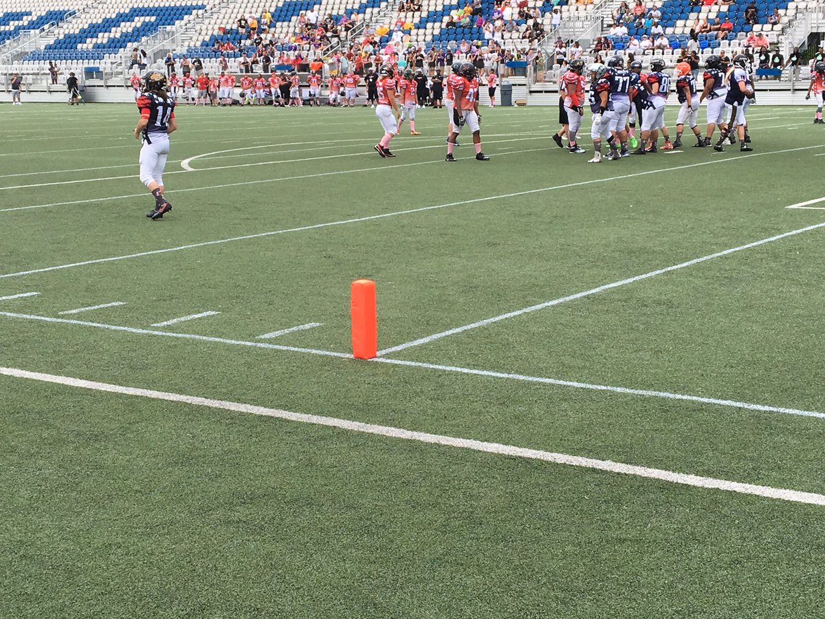 TheWBowl's tweet photo. That's a Final! National Conference defeats American Conference 28-20. The #WBowl2 kicks off tonight at 7 pm. #AllAmericanGame #WBowlWeekend https://t.co/wo4BuyfFGj