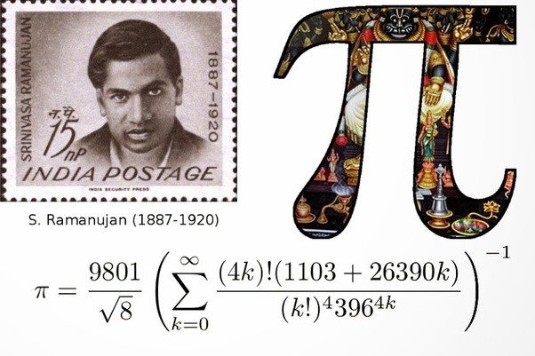 Materia on X: "En el día de la aproximación a pi (22/7), recordamos al genio Srinivasa Ramanujan, que "vio en sueños" esta fórmula https://t.co/36JbWZvFAH https://t.co/AOBfMyW79c" / X