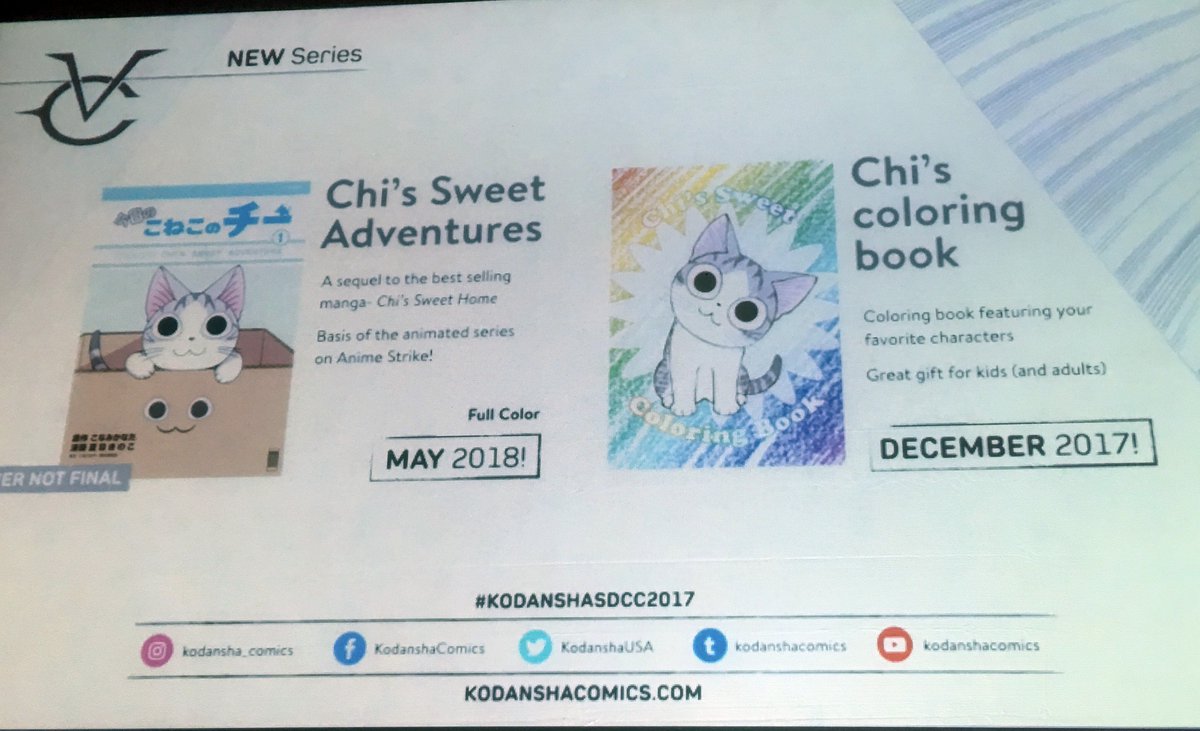 Deb Aoki Vertical Comics At Sdcc17 2 New Chi S Sweet Home Books Chi S Sweet Adventures May 18 Chi S Sweet Coloring Book Dec 17 T Co F1ggqv8eby