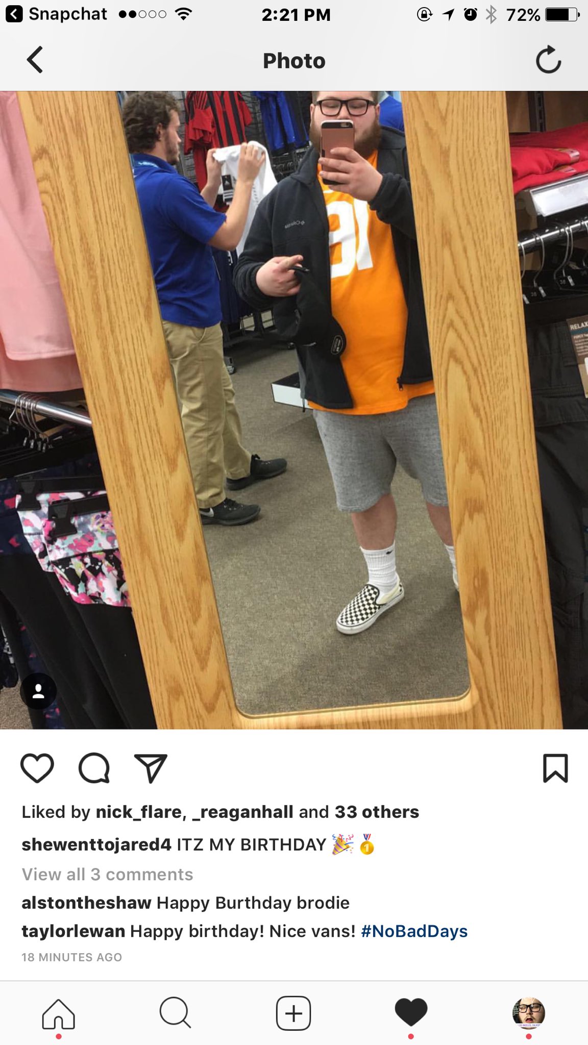 Good day when Taylor Lewan tells you happy birthday. 