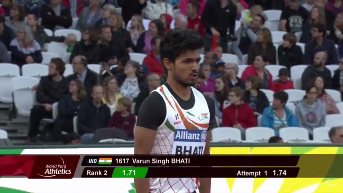 virendersehwag's tweet photo. Congrats Sharad Kumar for the Silver medal and Varun Bhati for the bronze in Men's High Jump T42 Final at World Para Athletics Championship. https://t.co/WK9SOIsrXu