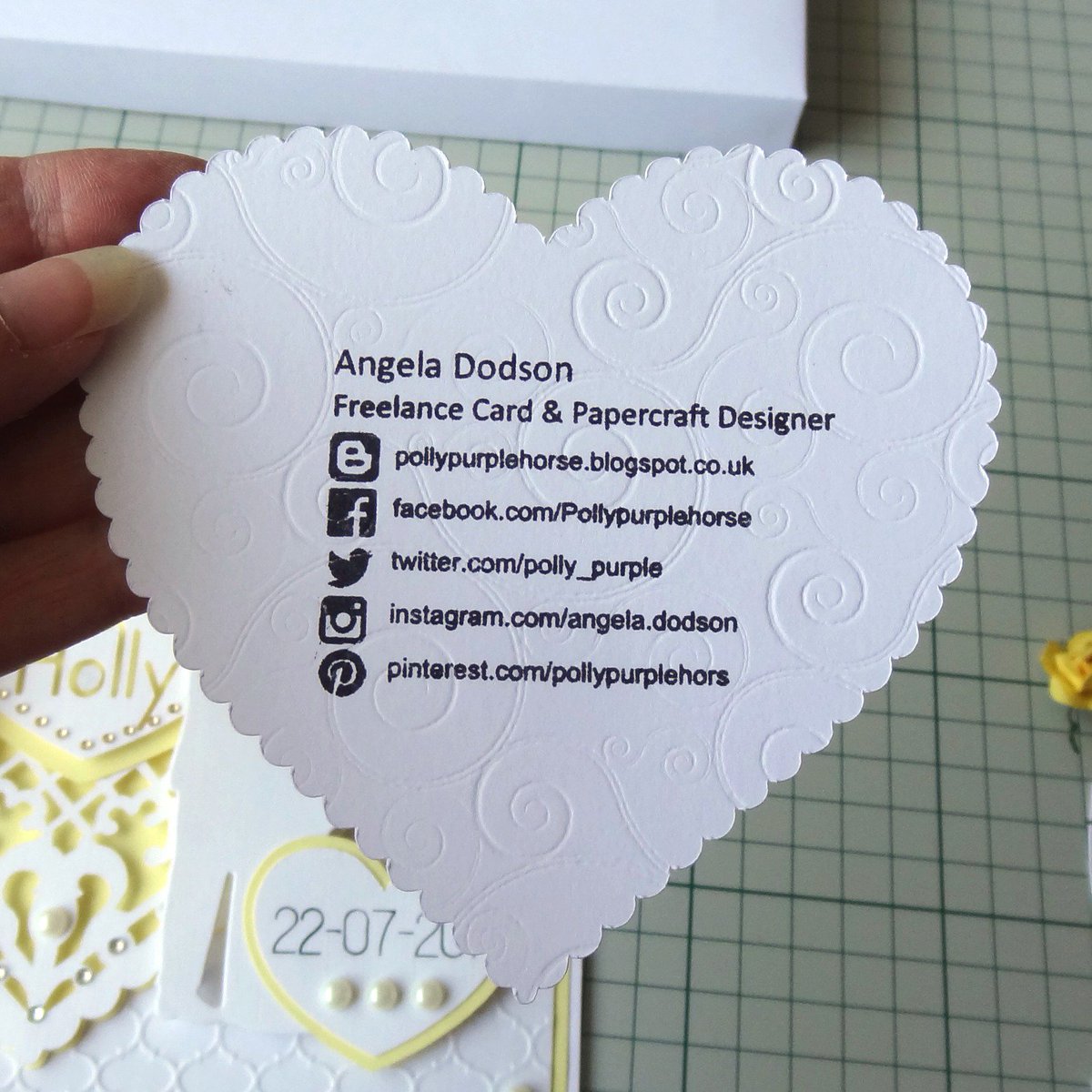 thank you <a href="/RibbonDesignUK/">Ribbon Design</a> for my lovely new stamp with all my social media links!  #RibbonDesign #pollypurplehorse #CustomStamp #stamping