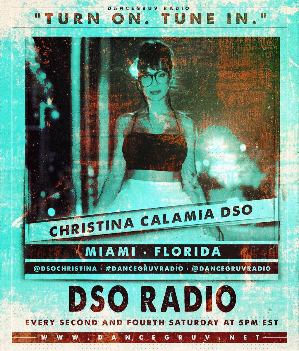 DSOchristina's tweet photo. Catch me today on #DsoRadio @ #dancegruv.net 5pm-6pm est #djchristinacalamia #dancegruvradio #inthemix @dancegruvradio https://t.co/pWnHIBwJw8