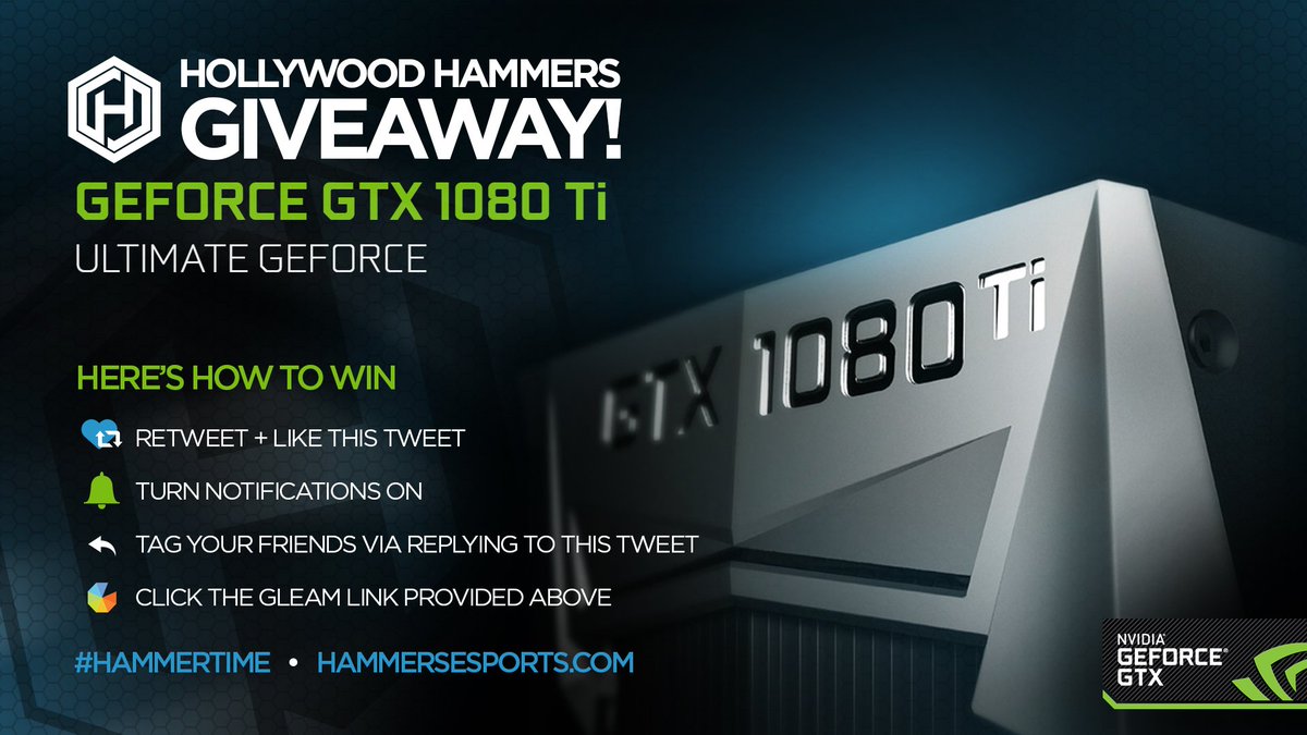 HammersEsports's tweet image. #Nvidia #GTX1080Ti #Giveaway
-Tag Your Friends
-Turn Notifications On
-RT, Like &amp;amp; Follow @HammersEsports
Click Here: goo.gl/Fopm6e
