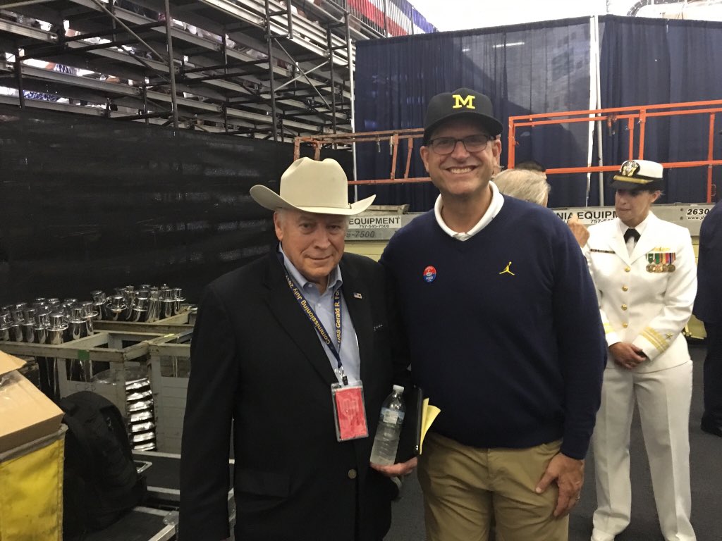 jimharbaugh's tweet image. Experiencing commissioning of USS Gerald R Ford was a great inspiration! Celebration, American Tradition &amp;amp; Ceremony. God Bless the Military!
