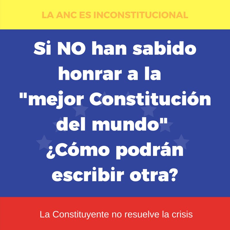 Si los gobernantes actuales no respetan la Constitución, ¿cómo podrían escribir otra? #ANCNoVa