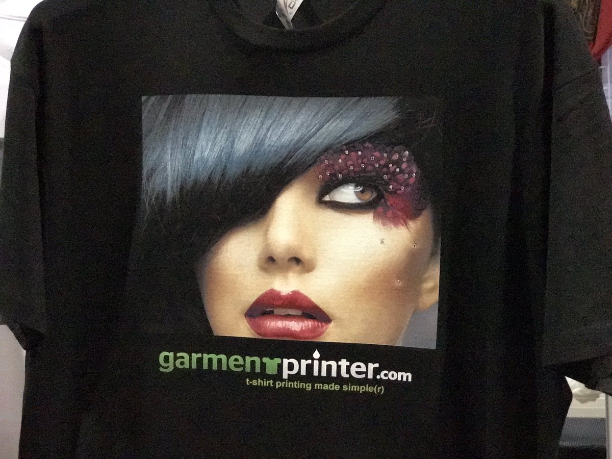 Sample print @THENBMSHOW using the @BrotherDTG #nbmca