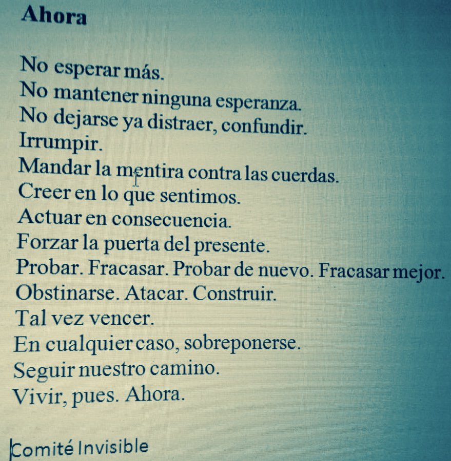 MalenaCorrea's tweet photo. #Ahora
#ComiteInvisible
#sabado https://t.co/ux28Kp3lqE