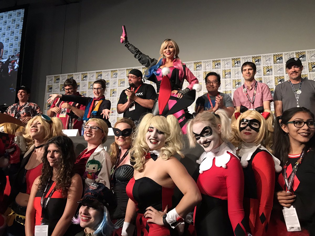 DCOfficial's tweet image. Thanks to everyone who came out to celebrate 25 years of Harley Quinn! #DCSDCC
