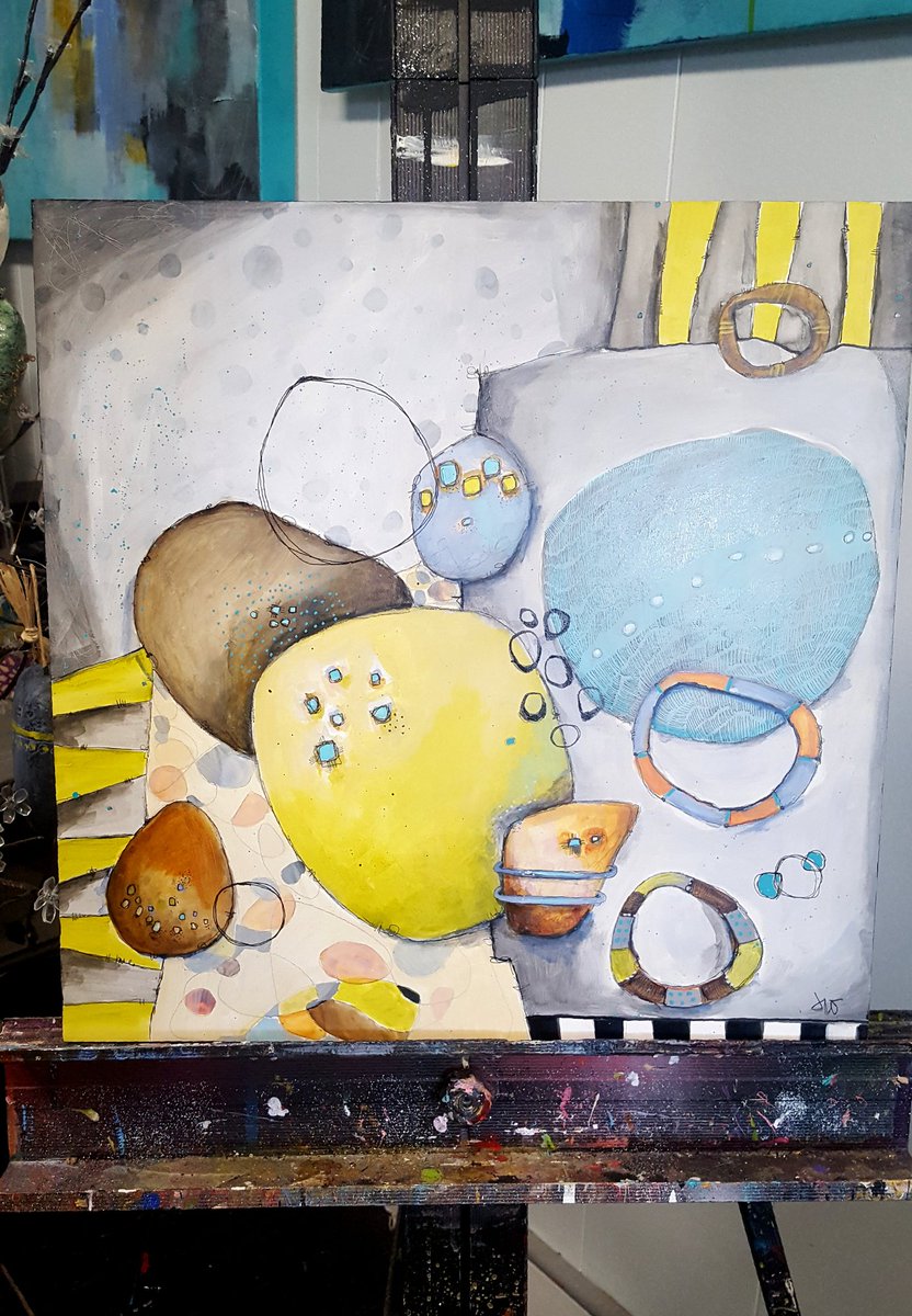 JodiOhl's tweet photo. Just go with the flow! #zenpainting #goldenpaints #designmemorycraft #fabercastell #artbyjodiohl https://t.co/RaqO5gKr9x