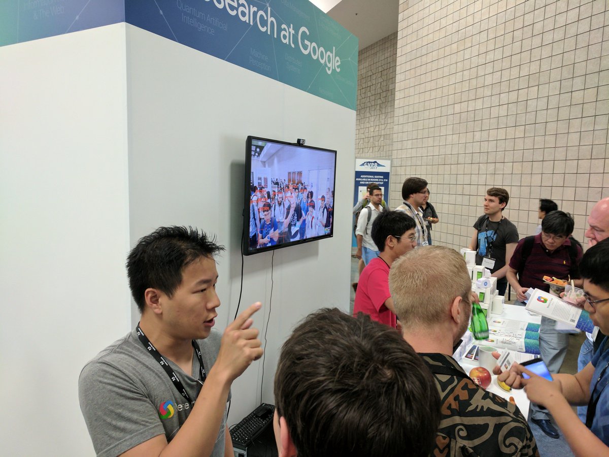 GoogleAI's tweet image. Come ask our researchers about the #TensorFlow Object Detection API (goo.gl/oslCHV), at the #CVPR17 Google booth now.