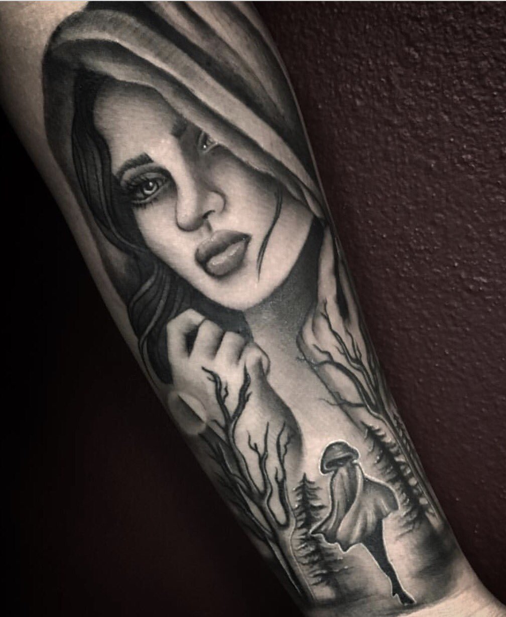 Little Red Riding Hood Tattoo by Sam Frederick  Tattoos