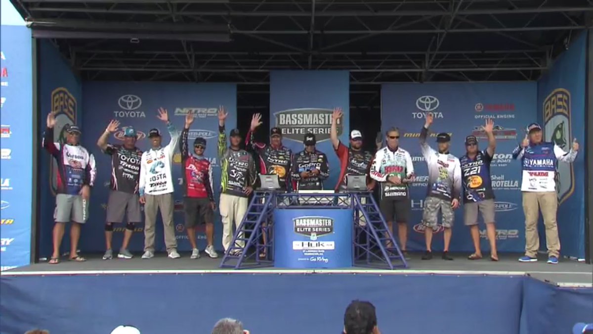 Top 12 will battle on Championship Sunday! KVD, JVD, Palaniuk, Ehrler, Ashley, Mosley, Swindle, Schultz, Coulter, Elam, Hartman &amp; Jones!