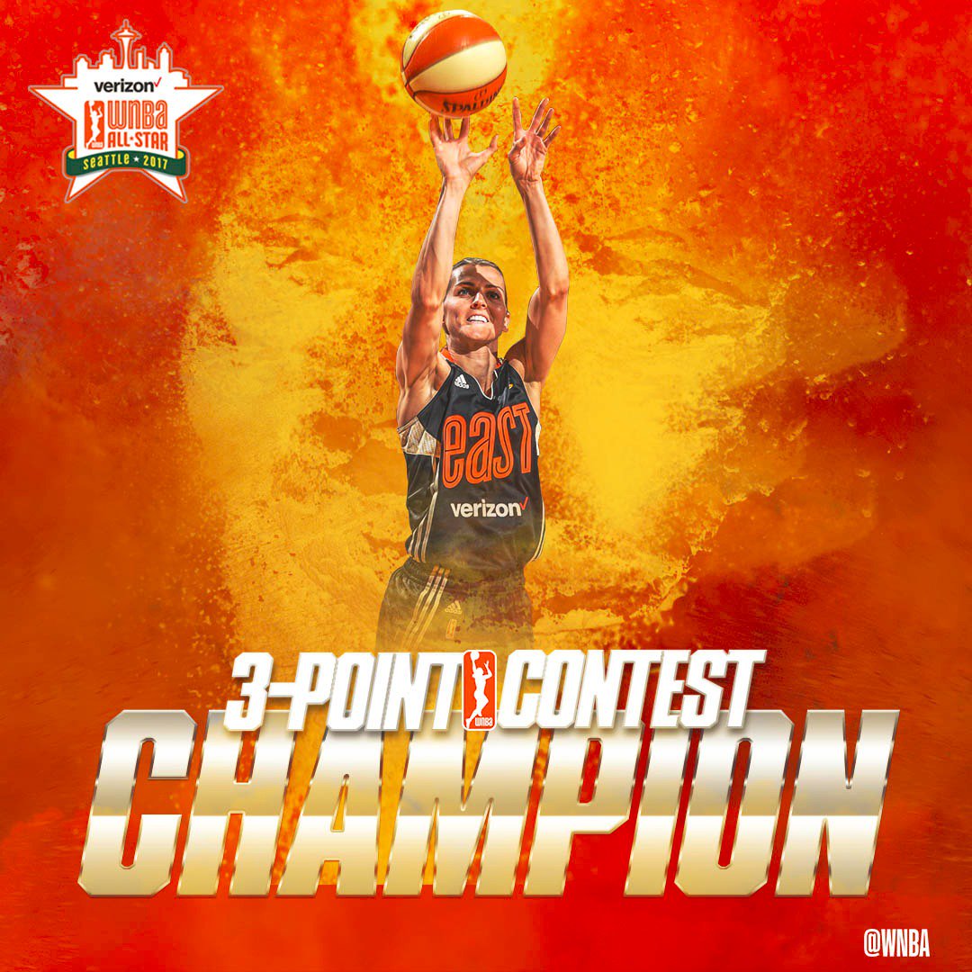 WNBA's tweet photo. The winner of the #W3Point Contest &amp; $10,000 for The Patrick Quigley Memorial Scholarship... @AllieQuigley! #WNBAAllStar https://t.co/5d92J0K9dC