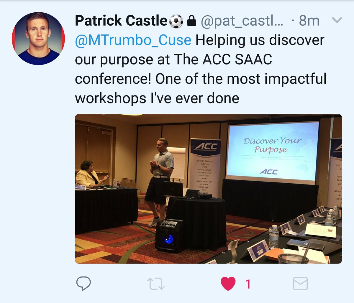 MarkHTrumbo's tweet image. This is why we do it! #LeadWithPurpose #ACCSAAC17 #TakeACCtion