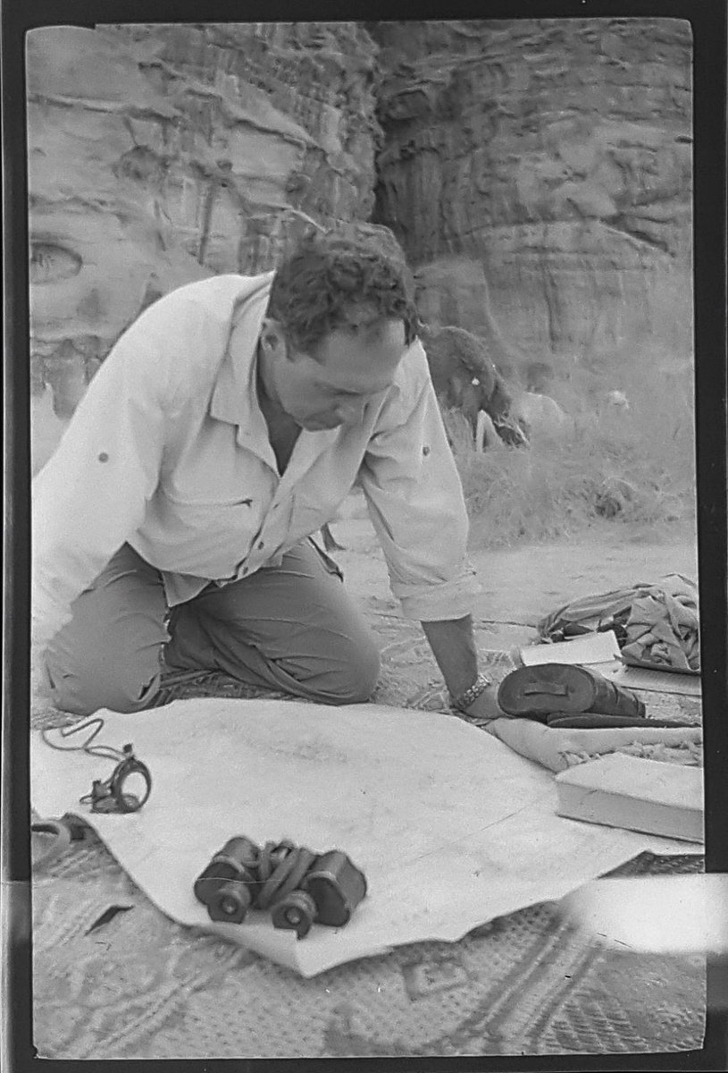 woodymsi's tweet image. Checking the map in #wadiRumm Following In The Footsteps Of Lawrence of Arabia - The Man Behind The Legend