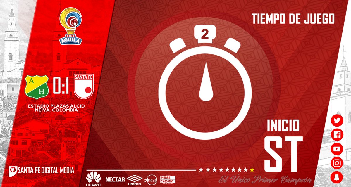 SantaFe's tweet photo. Comienza el segundo tiempo ¡#VamosLeones! 🇲🇨🦁
#HUIvsSFE |0:1| ⏱45' https://t.co/KdGOabFMGo