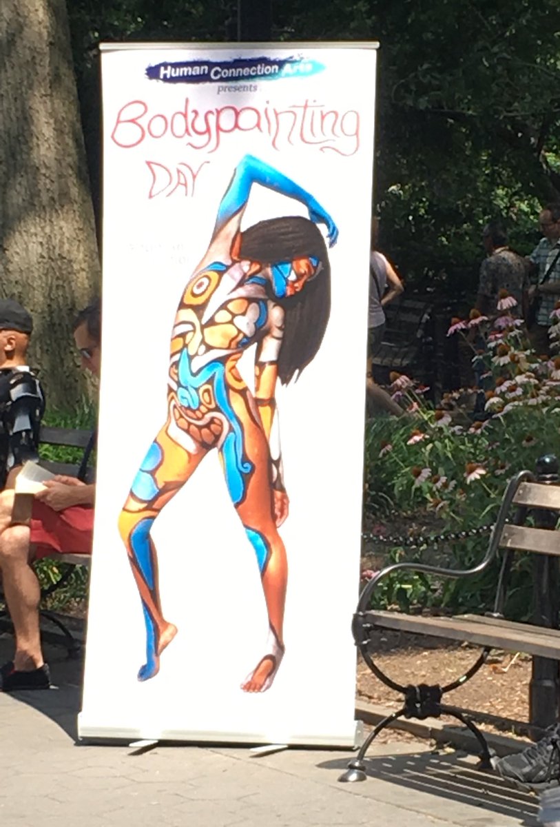 roninnewyork's tweet photo. It's that time of year again. It's @andygolub's @bodypaintingday today! #BodyPaintingDay #HCANYC17 #HumanConnectionArts https://t.co/zSANFOkAMF