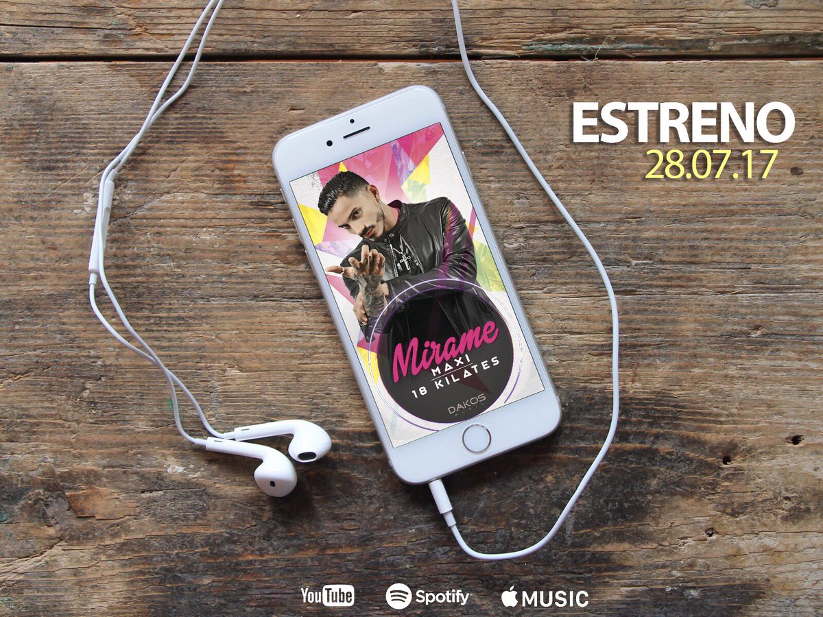 DakosMusic's tweet photo. Se viene el estreno de lo nuevo #MIRAME @MaxiKilates #18Kilates tema nuevo + video clip una 💣 https://t.co/dS7FvYZNOt