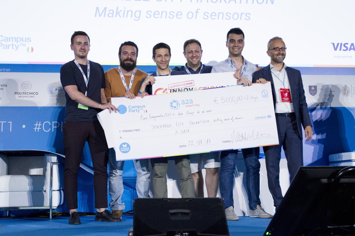 A2ASmartCity's tweet photo. Cphack @campuspartyIT il contenuto del progetto e i nomi dei vincitori del senseable city hackathon qui: https://t.co/yS9OXlr6N3 https://t.co/zs0ZFjKlpW