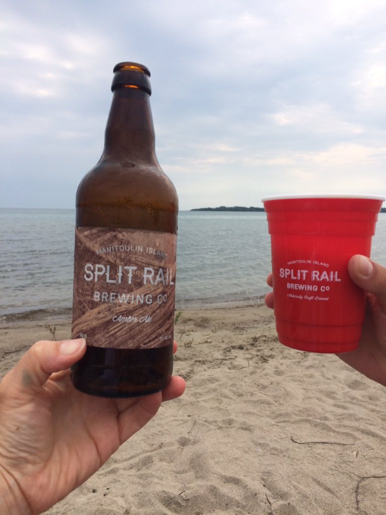 Our last night on Manitoulin.  Had a great visit to <a href="/SplitRailBrew/">Split Rail Brewing</a> and now for some Providence Bay beach happy hour!